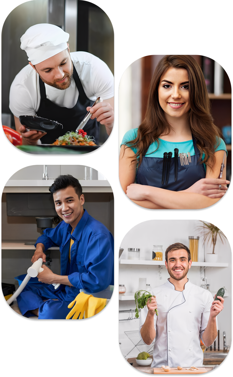 Professional chef working in kitchen